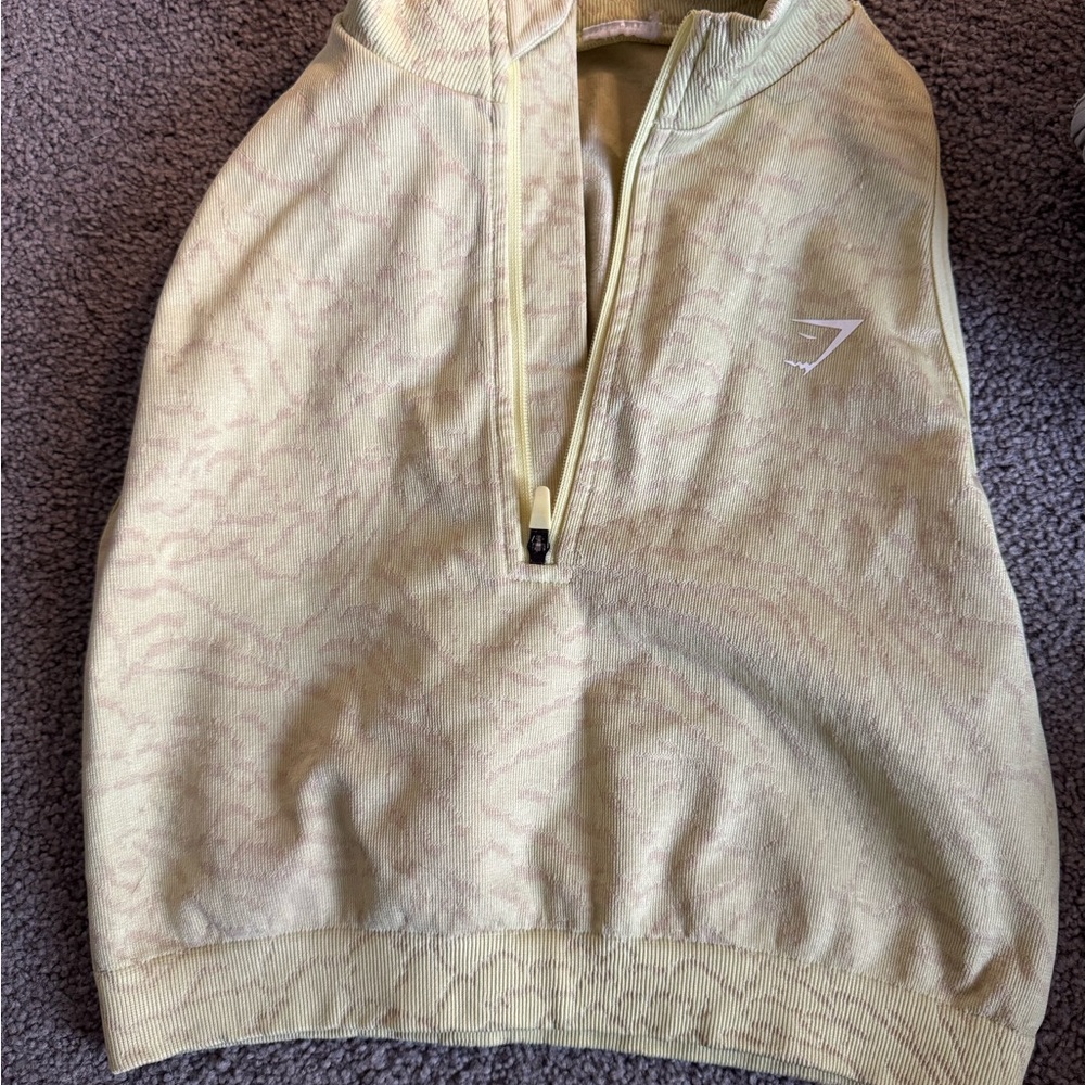 Gymshark Yellow Adapt Zip-Up Crop Top